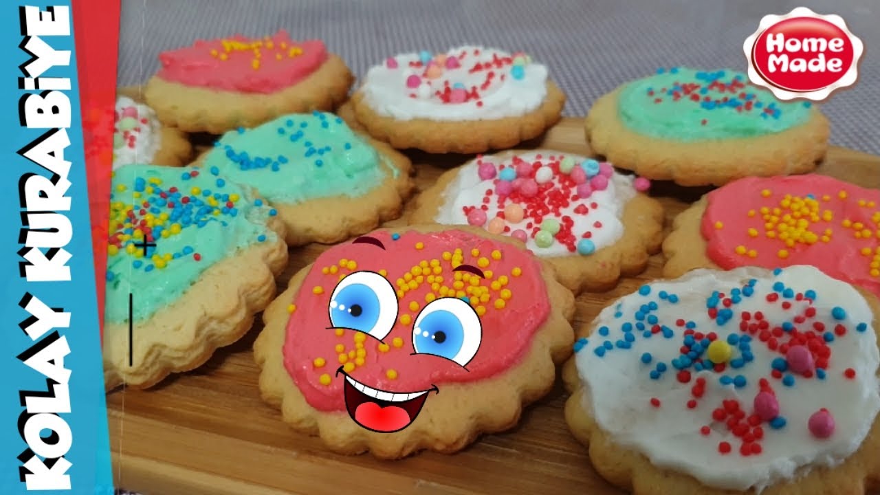 Kurabiye tarifi ☼ Kolay eğlenceli renkli kurabiye yapımı ☼ Cookie