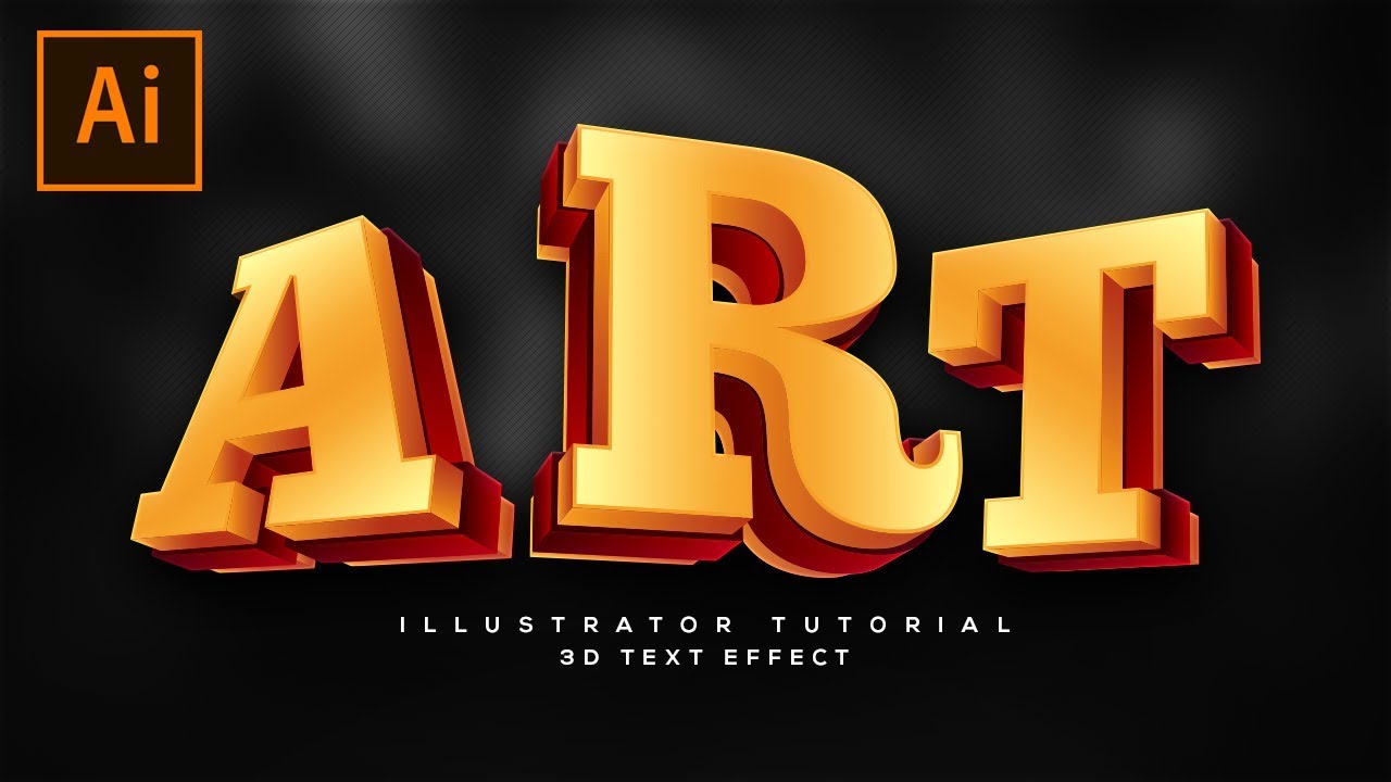 3d text effects illustrator