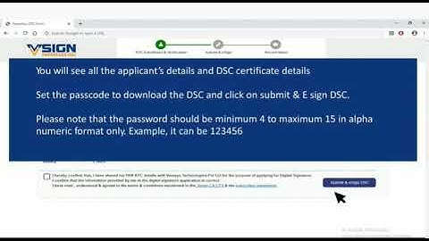 Vsign Pan Based  KYC based paper less digital signature