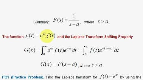 Q2b. Laplace Transform of Cosine & Sine