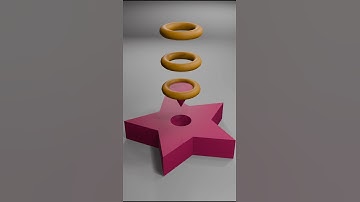 Satisfying 3D Physics Changing Blender Star-Cone Animation #3dart #blender #cgiart #oddlysatisfying