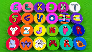 Alphabet Lore Slime Galaxy: Fun A Z with Circle Clay Colors Mixing! Satisfying Slime Videos, ASMR 💖