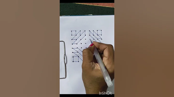 8 by 8 dots easy rangoli design #art #dialyrangoli #rangoli #muggulu #kolam