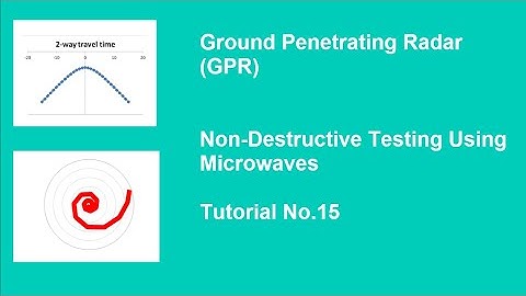 Ground Penetrating Radar (GPR)  Non-Destructive Testing Using Microwaves,  Tutorial No. 15