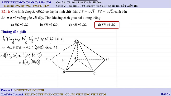 Bài tập khoảng cách 2 đường thẳng chéo nhau violet năm 2024