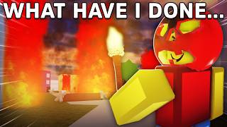 ROBLOX BURN DOWN BLOXVILLE SHOULD BE BANNED...