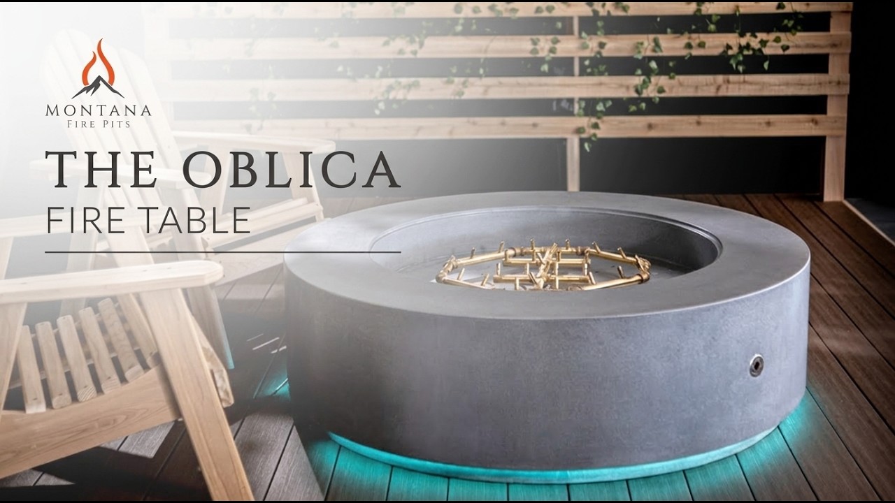 Oblica Fire Table | Gather Series | Montana Fire Pits