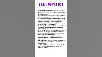 Jkbose Class 12th Physics Important Questions 2025 | 12th Physics Important Numerical Type Questions