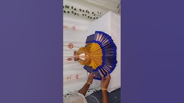 Varalakshmi saree draping 🙏 #shorts #varamahalakshmi #varamahalakshmidecorationideas.