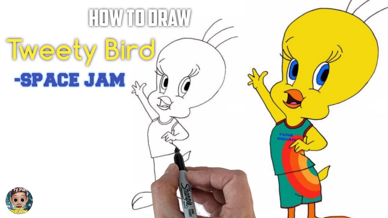 How To Draw Tweety Bird Space Jam 2 Space Jam Characters Youtube 