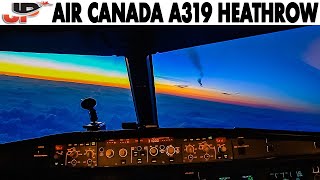 Piloting AIR CANADA Airbus A319 into London Heathrow | Cockpit Views
