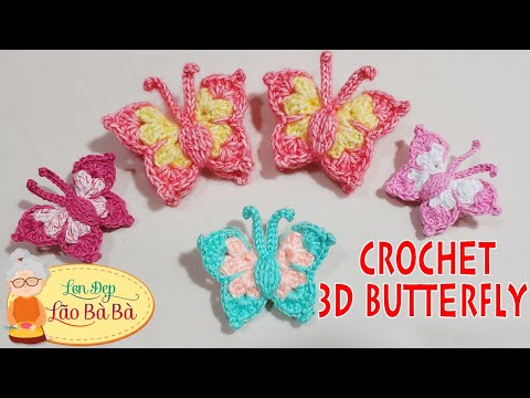 Video: Crochet Con Bướm Nhỏ Crochet
