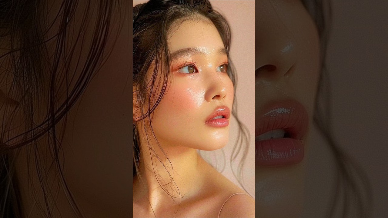 💗Korean girl glow unlocked🌷🎀||would you try this look⁉️|| #yt #koreanmakeup #makeupshorts #makeup
