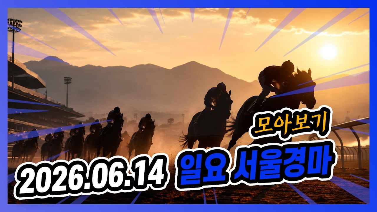 2026년 6월 14일 일요 서울경마 전체경주 모아보기