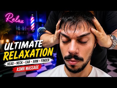 ASMR Ultimate Relaxation 💆 Head, Neck, Ear & Arm Massage + Finger Cracking