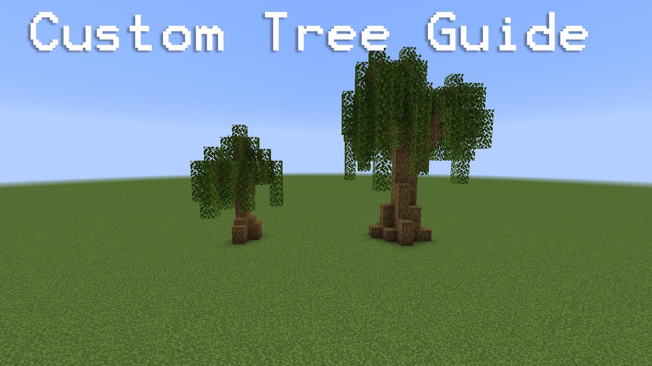 (Minecraft Custom Tree Guide Tutorial) #1 oak tree - YouTube