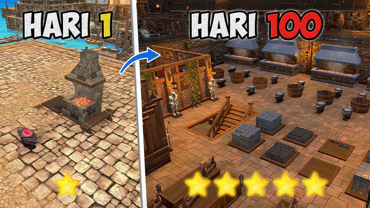 Gua 100 Hari Membangun Bisnis PANDAI BESI Sampai Memiliki Toko BERGENGSI di Blacksmith Master