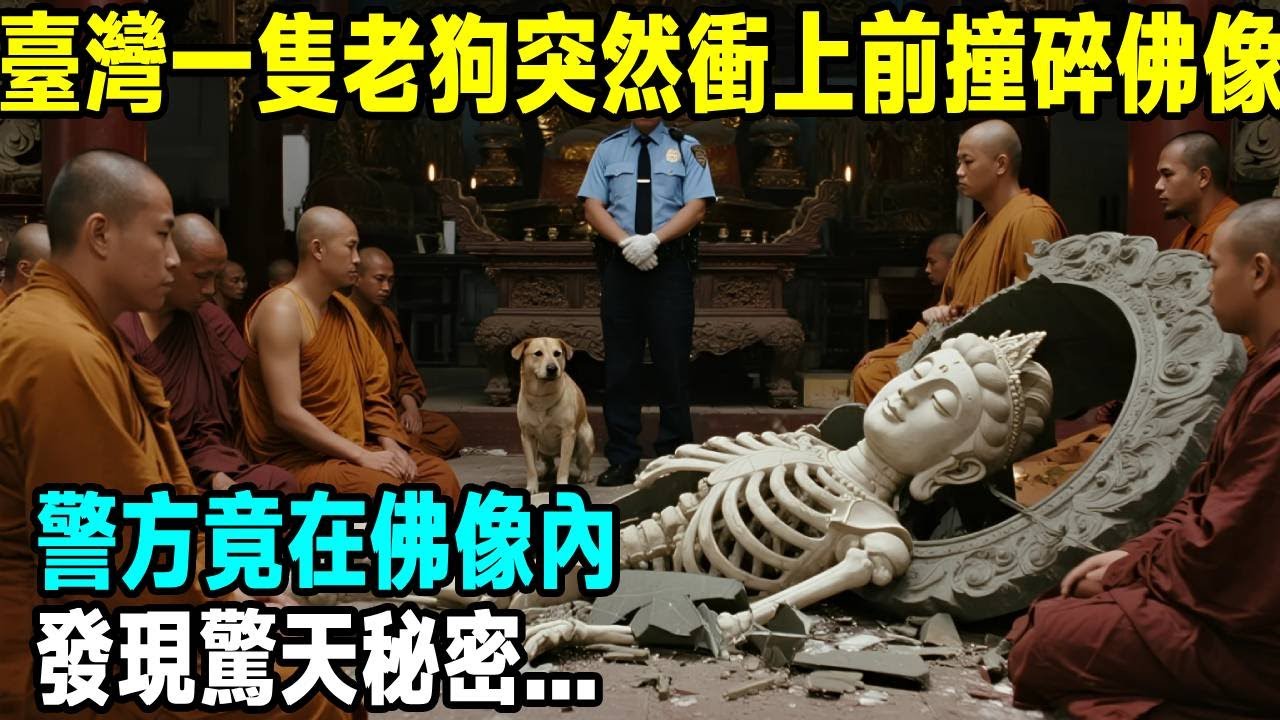臺灣一隻老狗突然衝上前撞碎佛像，警方竟在佛像內，發現驚天秘密...「茶桌老故事」