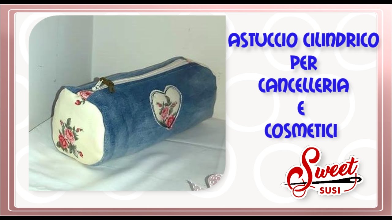 Riciclo Creativo Jeans Astuccio Cilindrico Per Cancelleria E Cosmetici Cartamodello Gratis Youtube