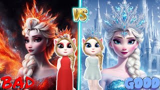 Evil Frozen #elsa ♥️ Good Frozen #elsa 💙 #mytalkingangela2 #new A competition between good and evil