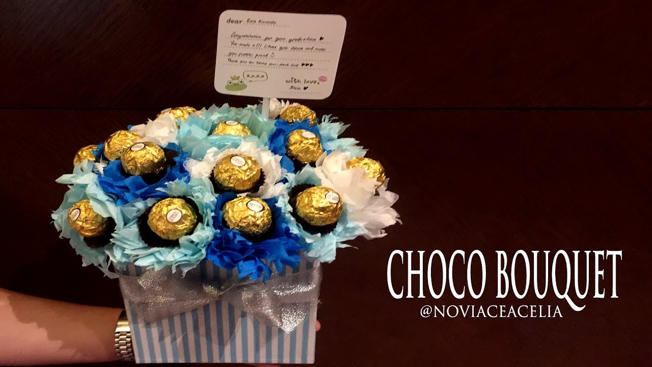 contoh bouquet coklat dalam bakul