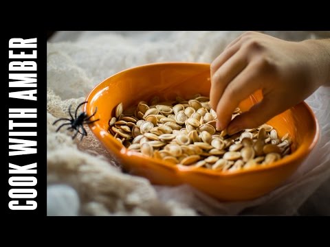 salty-crispy-roasted-pumpkin-seeds-for-halloween-|-cook-with-amber
