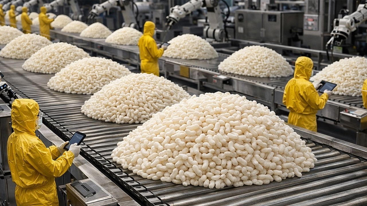 Puff Factory Rice This is How Puffed Rice is Produced in The USA Factory: How Oldest ...
