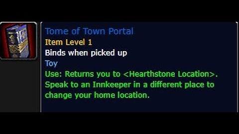 Tome of Town Portal WoW Dragonflight