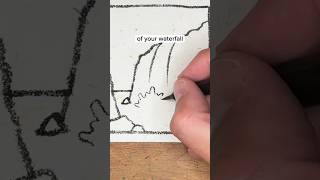 Easiest Waterfall Drawing Tutorial! #howtodraw