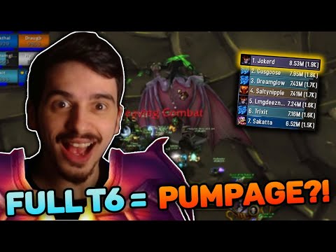 I try out my FULL 4pc T6 Warlock's dps in Black Temple and Hyjal for the first time! (TBC Classic)