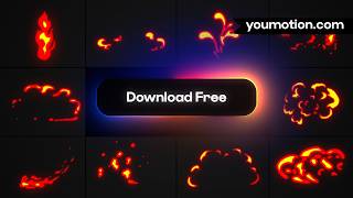 Free Flash FX Flame Elements Fire & Smoke Pack Project For AE/PR/DR/FCPX