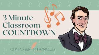 3-Minute Classroom Countdown Timer⏱️|Stephen Foster “Oh! Susanna” Theme | Clean Up & Transition Time