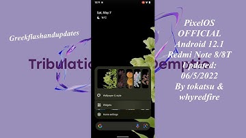 PixelOS  OFFICIAL  Android 12.1 Redmi Note 8/8T