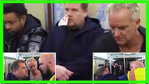 James Corden punched in the face in the hilarious carpool Karaoke skit Sting and Shaggy