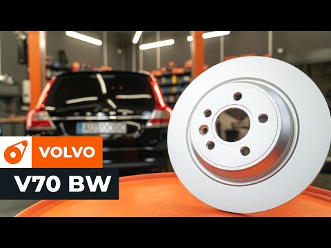 How to change rear brake disc and pads set on VOLVO V70 BW [TUTORIAL AUTODOC]