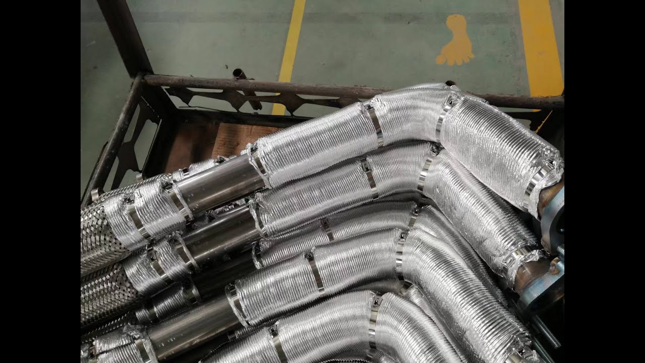 Exhaust pipe thermal insulation heat shield tube aluminized sleeve made by aluminum and