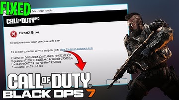 Black Ops 7 DirectX Error 😱 | How To Fix & Play Again