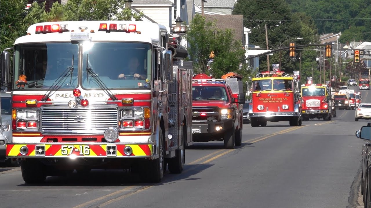Citizens Fire Company of Tamaqua 2022 Block Party Fire Trucks Lights & Sirens Parade