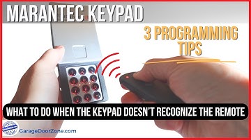 Marantec Garage Door Opener Keypad - 3 Program Tips When Keypad Doesn