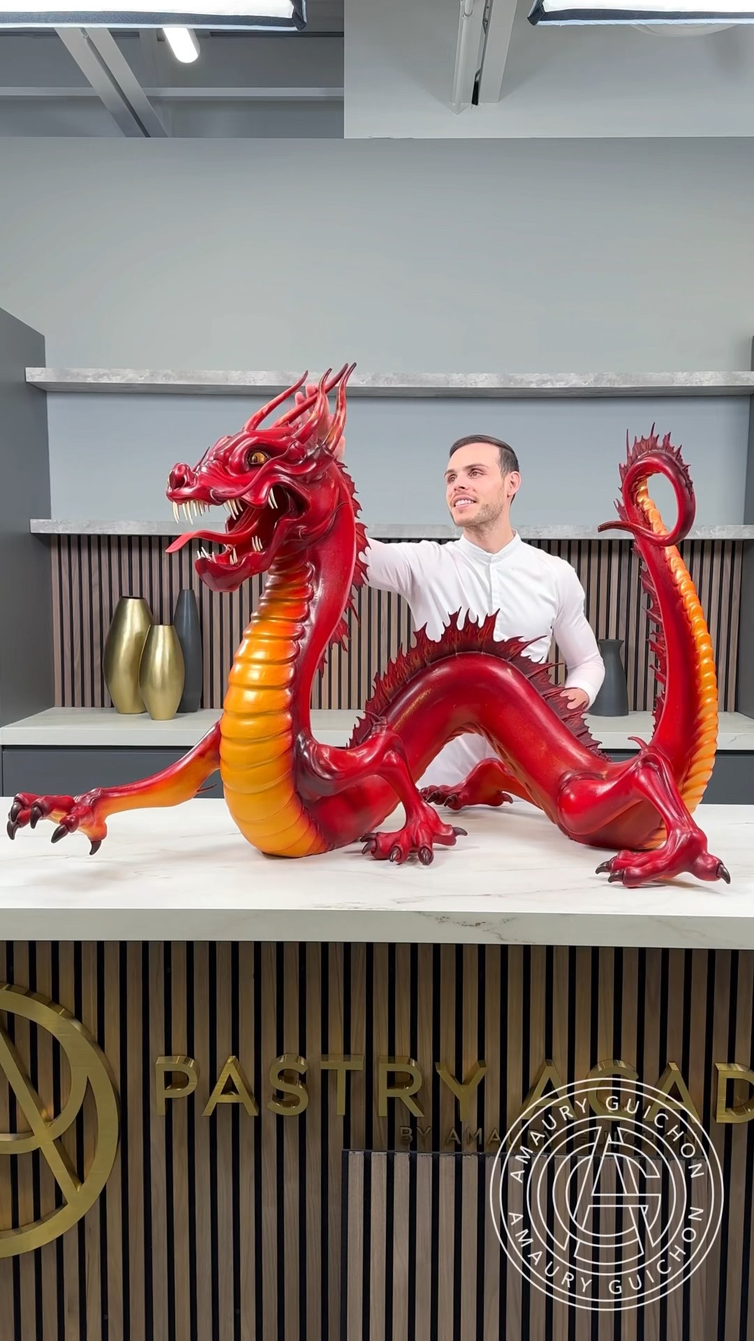 Chocolate Lunar Dragon! ?? Happy Lunar New Year, wishing you all happiness and good fortune!