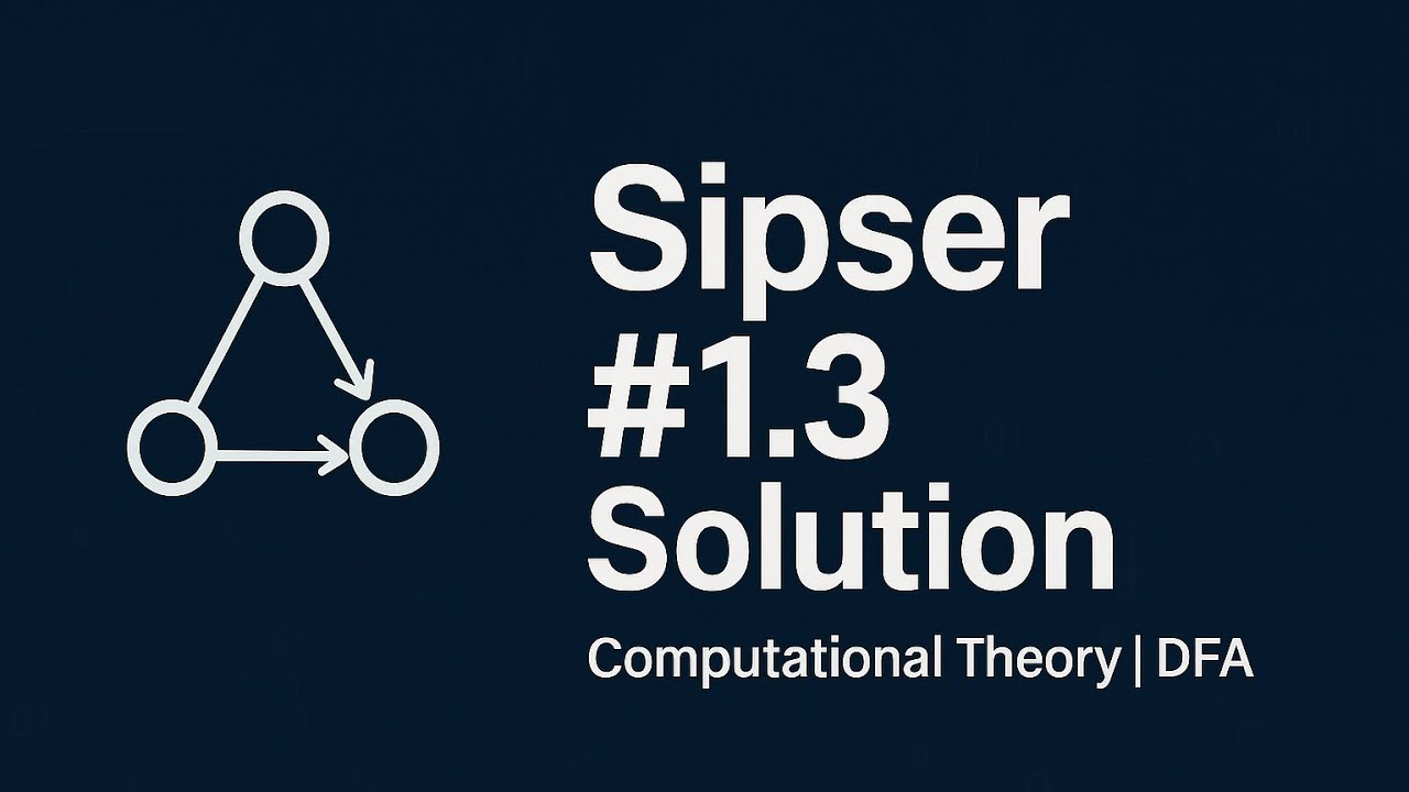 Solution to Sipser Exercise 1.3 | Theory of Computation - YouTube