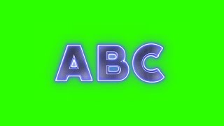 Neon Letters #1 / Green Screen - Chroma Key