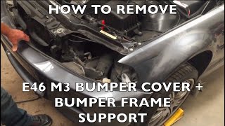 How to Remove E46 Bumper Cover and Bumper frame support: for maintenance and access to Aux fan