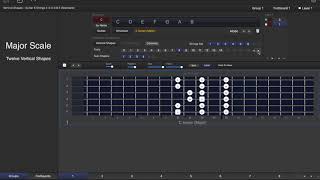 Major Scale Vertical Shapes | guitarLayers