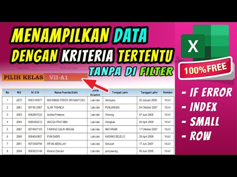 Video: Bagaimana Anda mengekstrak data dari Excel berdasarkan kriteria?