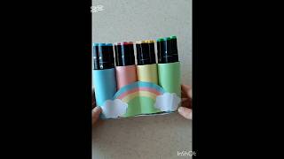 Full 🌈 DIY Rainbow Marker Holder from Toilet Paper Rolls ♻️✨ News