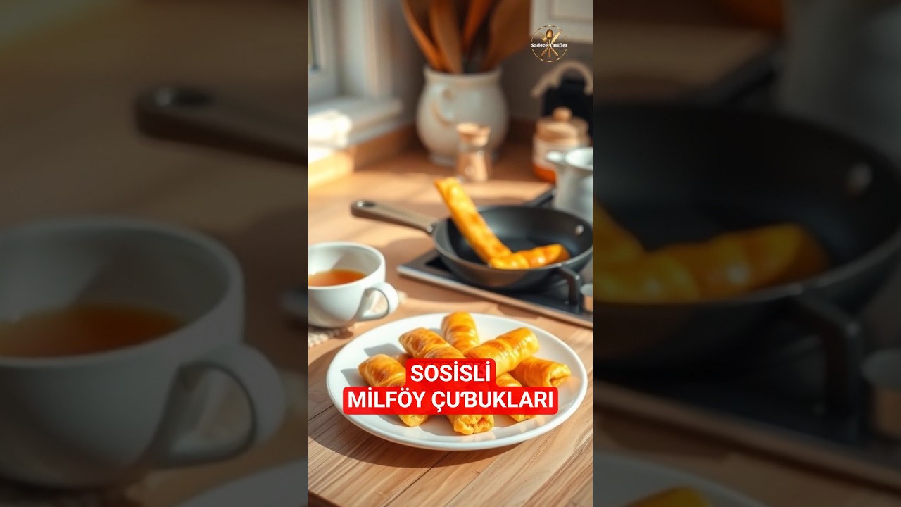 5 Dakikada Sosisli Milföy Çubukları! 😍🔥 #shorts