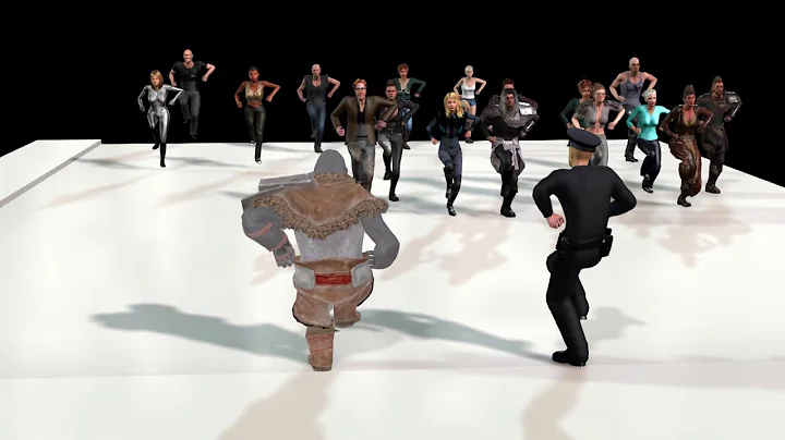 Officer Haas teaching dance class