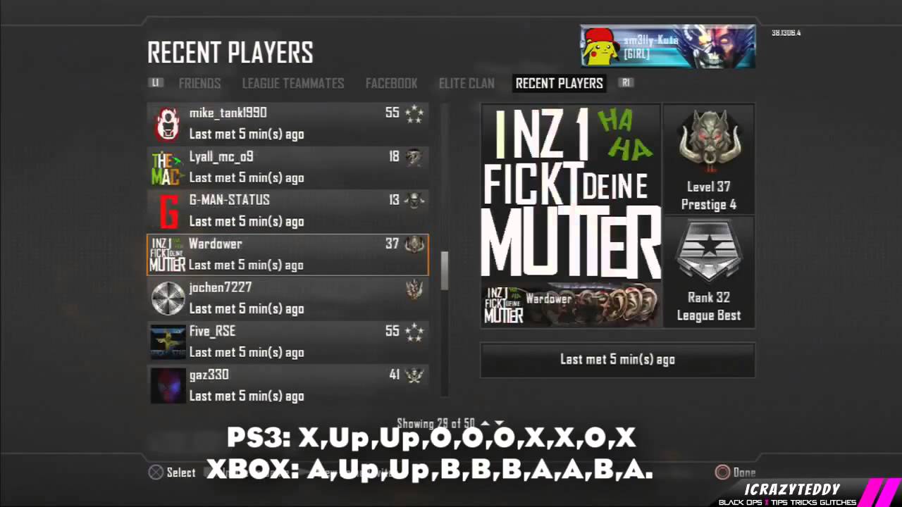 Black Ops 2 Glitches How To Steal Someone S Emblem Updated Ps3 Xbox After Patch Youtube