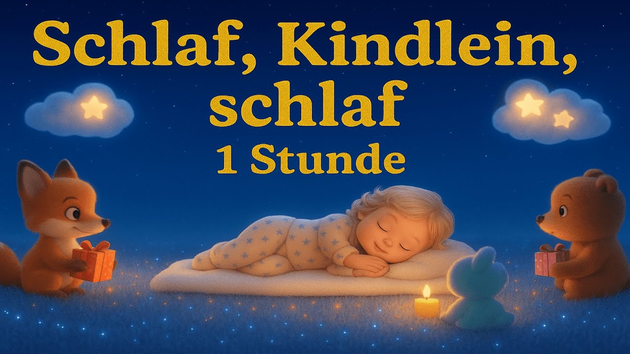 🌙 Schlaf, Kindlein, schlaf – 1 Stunde Einschlaflied für Babys & Kinder - HolaFunFun
